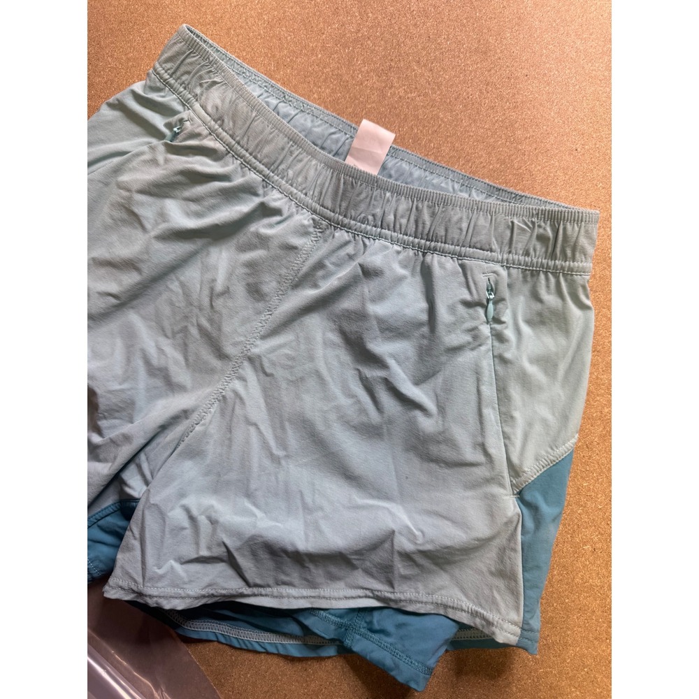 fair harbor Shorts Women's Size S Blue Lightweight Running Layered Pocket‎ Zip